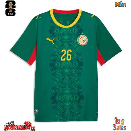 Senegal Pape Gueye #26 Replica Away Stadium Shirt World Cup 2026 Short Sleeve